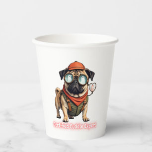 Certified Cuddle Expert Paper Cup – Cute Pug Party