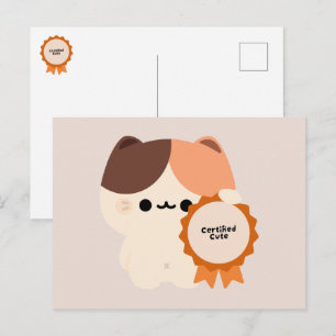 Certified Cute Cat Holiday Postcard