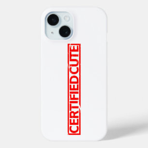 Certified Cute Stamp iPhone 15 Case