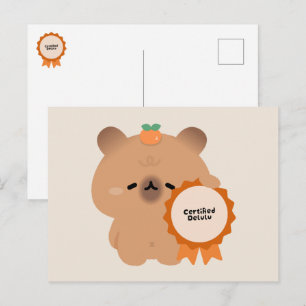 Certified Delulu Capybara Holiday Postcard