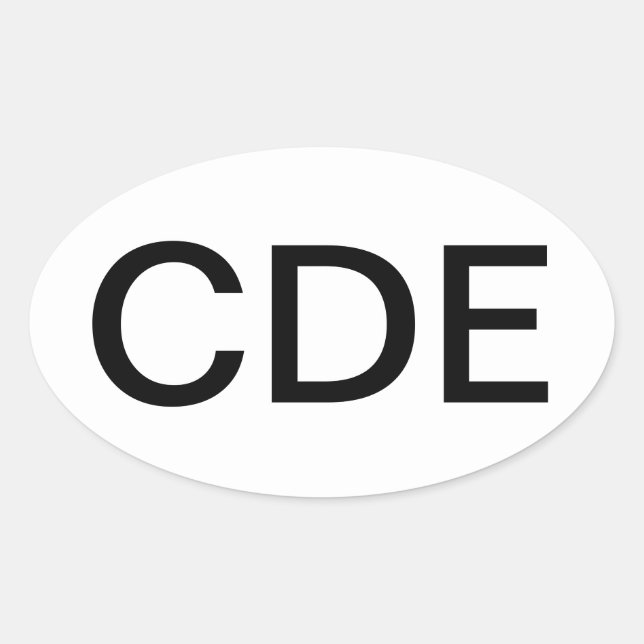 Certified Diabetes Educator Oval Sticker (Front)