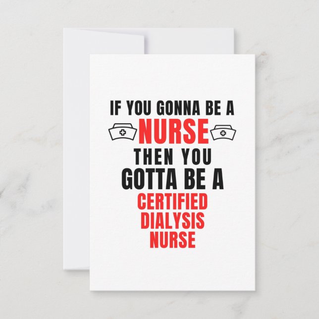 CERTIFIED DIALYSIS NURSE THANK YOU CARD (Front)