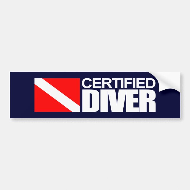 Certified Diver 4 Bumpersticker Bumper Sticker (Front)