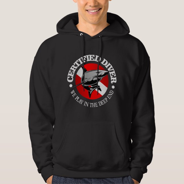 Certified Diver (Shark) Hoodie (Front)
