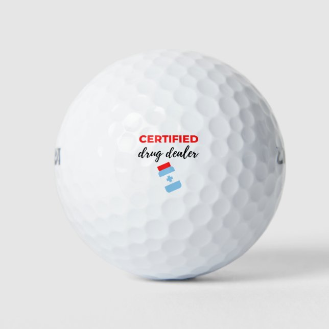 Certified Drug Dealer 2 Golf Balls (Front)