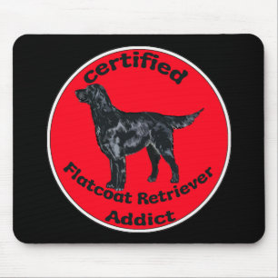 Certified Flatcoat Retriever Addict Mouse Pad