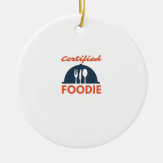 Certified foodie ceramic tree decoration