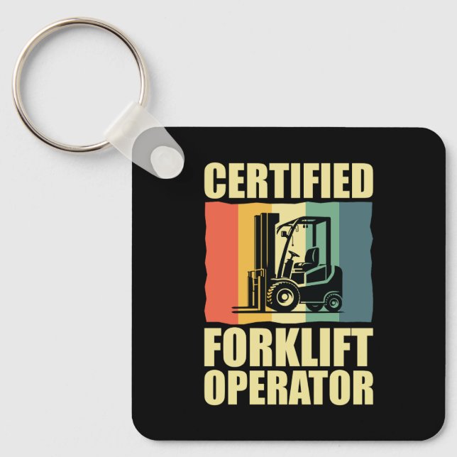 Certified Forklift Operator Key Ring (Front)