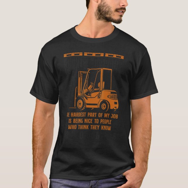 Certified Forklift Truck Operator Forklift Operato T-Shirt (Front)