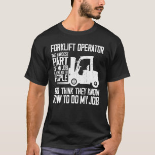 Certified Forklift Truck Operator Vintage Forklift T-Shirt