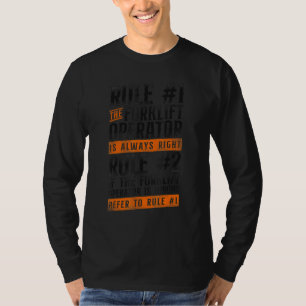 Certified Forklift Truck Operator Vintage Rule  1  T-Shirt
