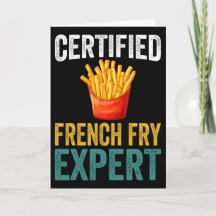 Certified French Fry Expert Trump Fast Food Lover Card