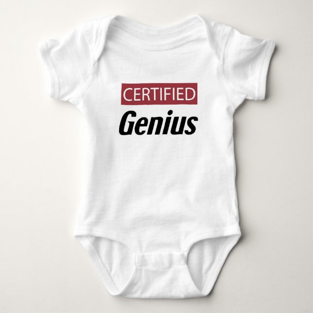 Certified Genius Baby Bodysuit (Front)