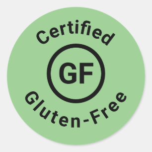 Certified Gluten Free Symbol Green Classic Round Sticker