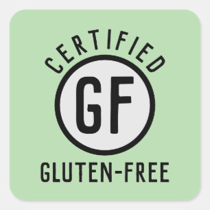 Certified Gluten Free Symbol Square Sticker