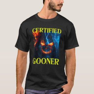 Certified Gooner Cringe Hard Skeleton Meme  T-Shirt