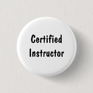 Certified Instructor 3 Cm Round Badge