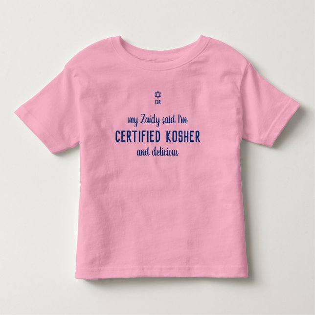 Certified Kosher & Delicious COR Baby Bodysuit (Front)
