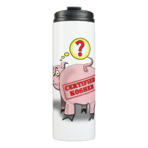 Certified Kosher Pig Cartoon Thermal Tumbler