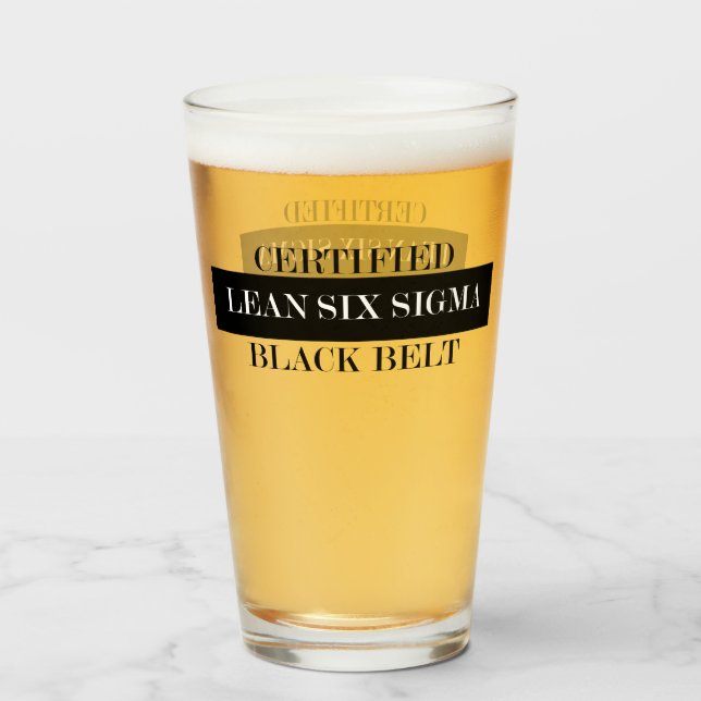 Certified Lean Six Sigma Black Belt Glass (Front Filled)