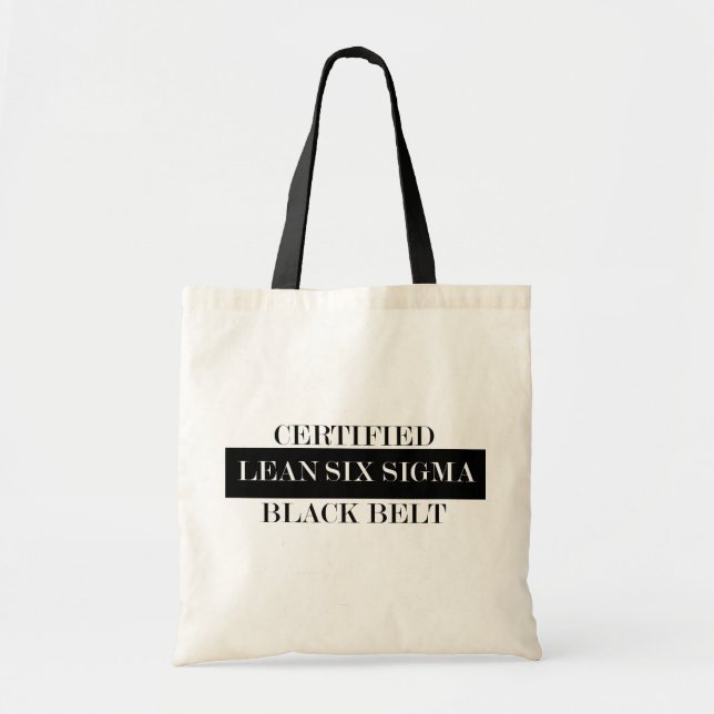 Certified Lean Six Sigma Black Belt Tote Bag (Front)