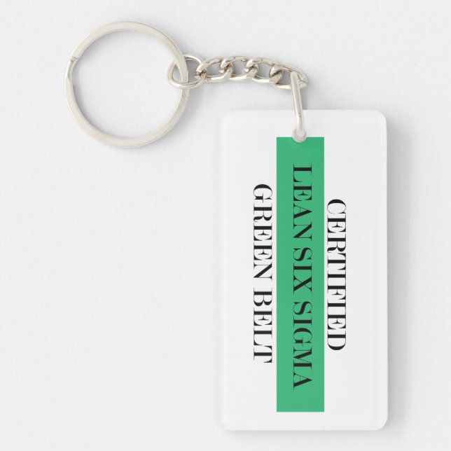 Certified Lean Six Sigma Green Belt Key Chain (Front)