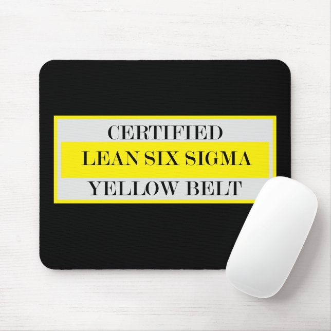 Certified Lean Six Sigma Yellow Belt Mousepad (With Mouse)