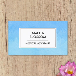 Certified Medical Assistant CMA Blue Unique Modern Business Card
