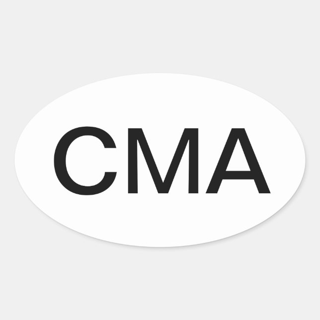 Certified Medical Assistant Oval Sticker (Front)