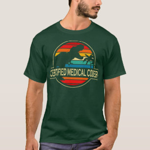 Certified Medical Coder Dinosaur T-Shirt