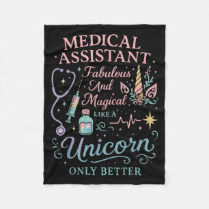 Certified Medical Istant Unicorn Cma Medical Istan Fleece Blanket