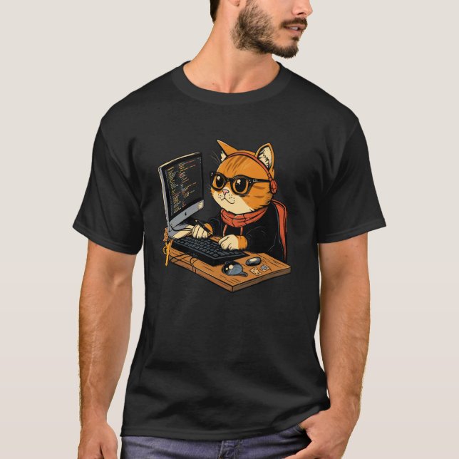 Certified Men and Women Cat Software Developer T-Shirt (Front)