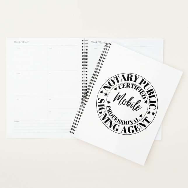 Certified Mobile Notary Professional Planner (Display)