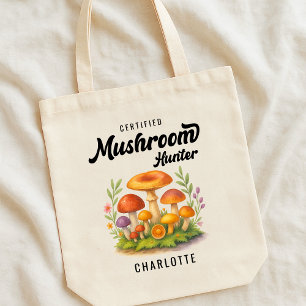Certified Mushroom Hunter Cottage Core Foraging Tote Bag
