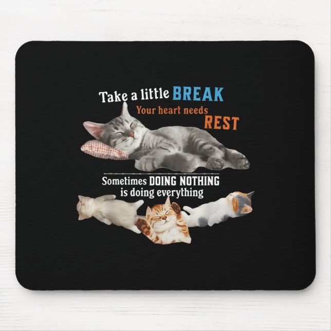 Certified Nap Expert Funny Lazy Cat Meme Cat Moms  Mouse Pad (Front)