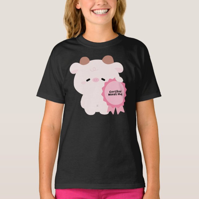 Certified Needs Hug Cow T-Shirt (Front)
