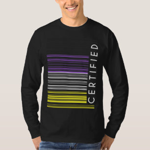 Certified Nonbinary Enby Flag Barcode Genderqueer T-Shirt