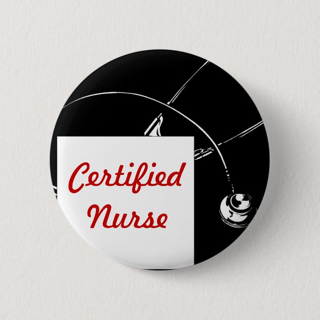 Certified Nurse 6 Cm Round Badge (Front)