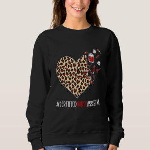 Certified Nurse Assistant Graduation Cute Heart Le Sweatshirt