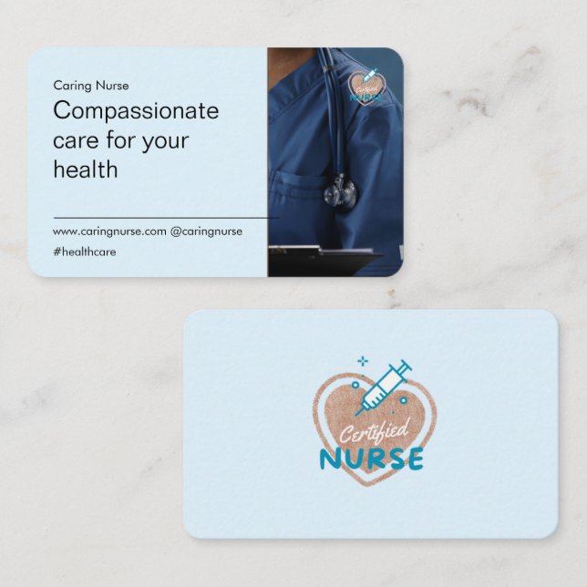 Certified Nurse Business Card (Front/Back)