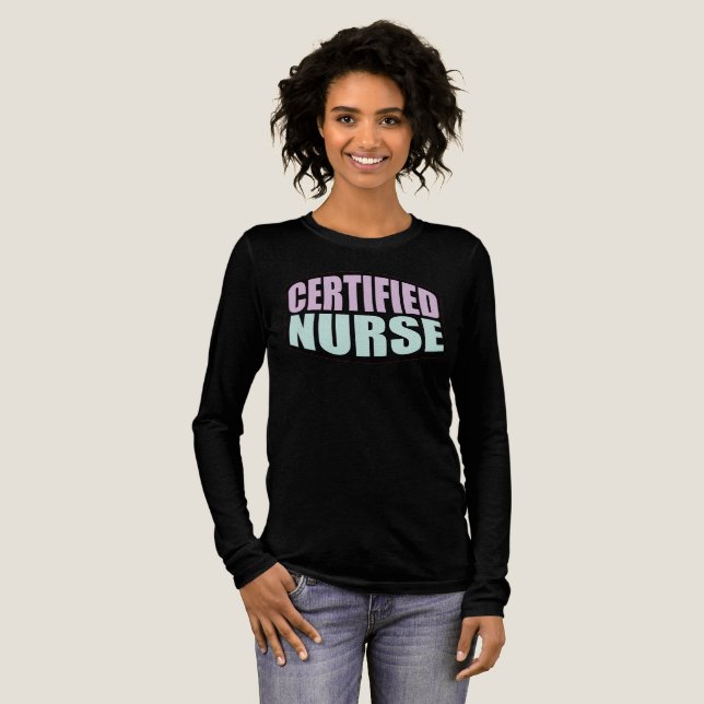 Certified Nurse Gift Typography  Tri-Blend Shirt (Full Front)