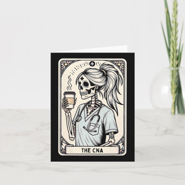 Certified Nurse Istant Tarot Card Skeleton Cna Hal (Front)