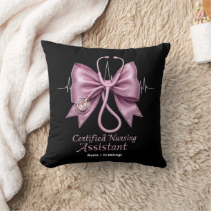 Certified Nursing Assistant CNA Coquette Bow Cushion