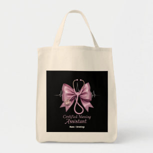 Certified Nursing Assistant CNA Coquette Bow Tote Bag
