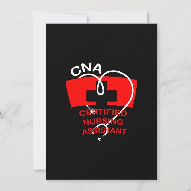 Certified Nursing Assistant CNA Nursing Nursery Gi Invitation (Front)