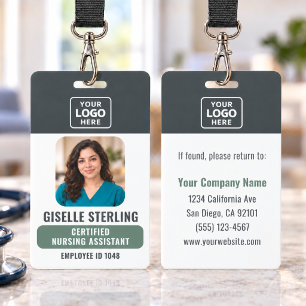 Certified Nursing Assistant Photo Badge ID Badge