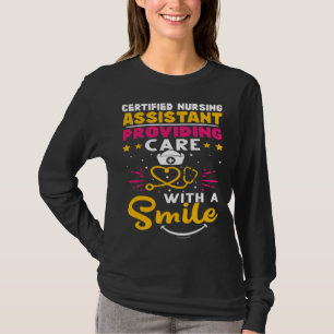 Certified Nursing Assistant Providing Care with a T-Shirt