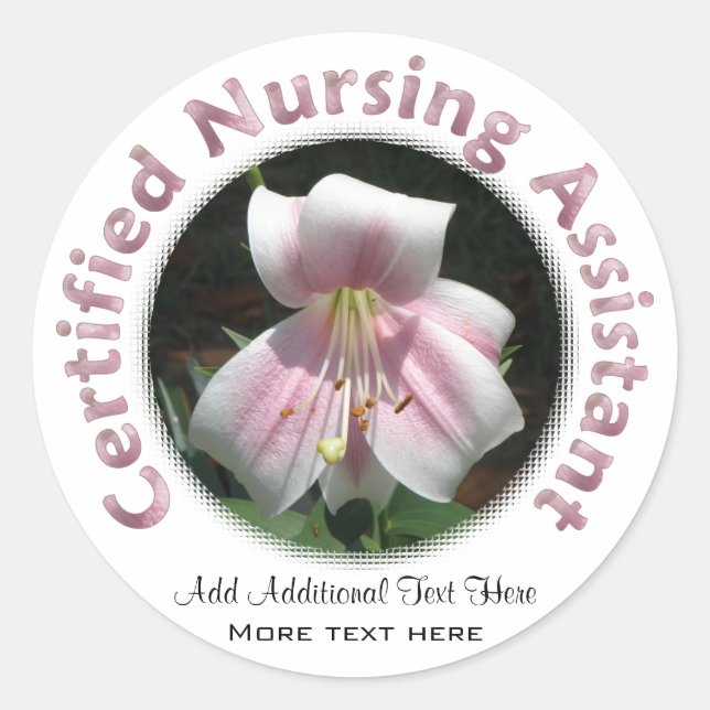 Certified Nursing Assistant Stickers (Front)
