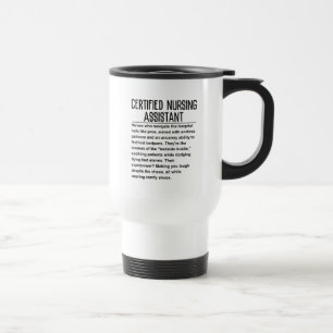 Certified nursing assistant travel mug