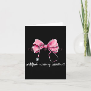 Certified Nursing Istant Cna Stethoscope Coquette Card
